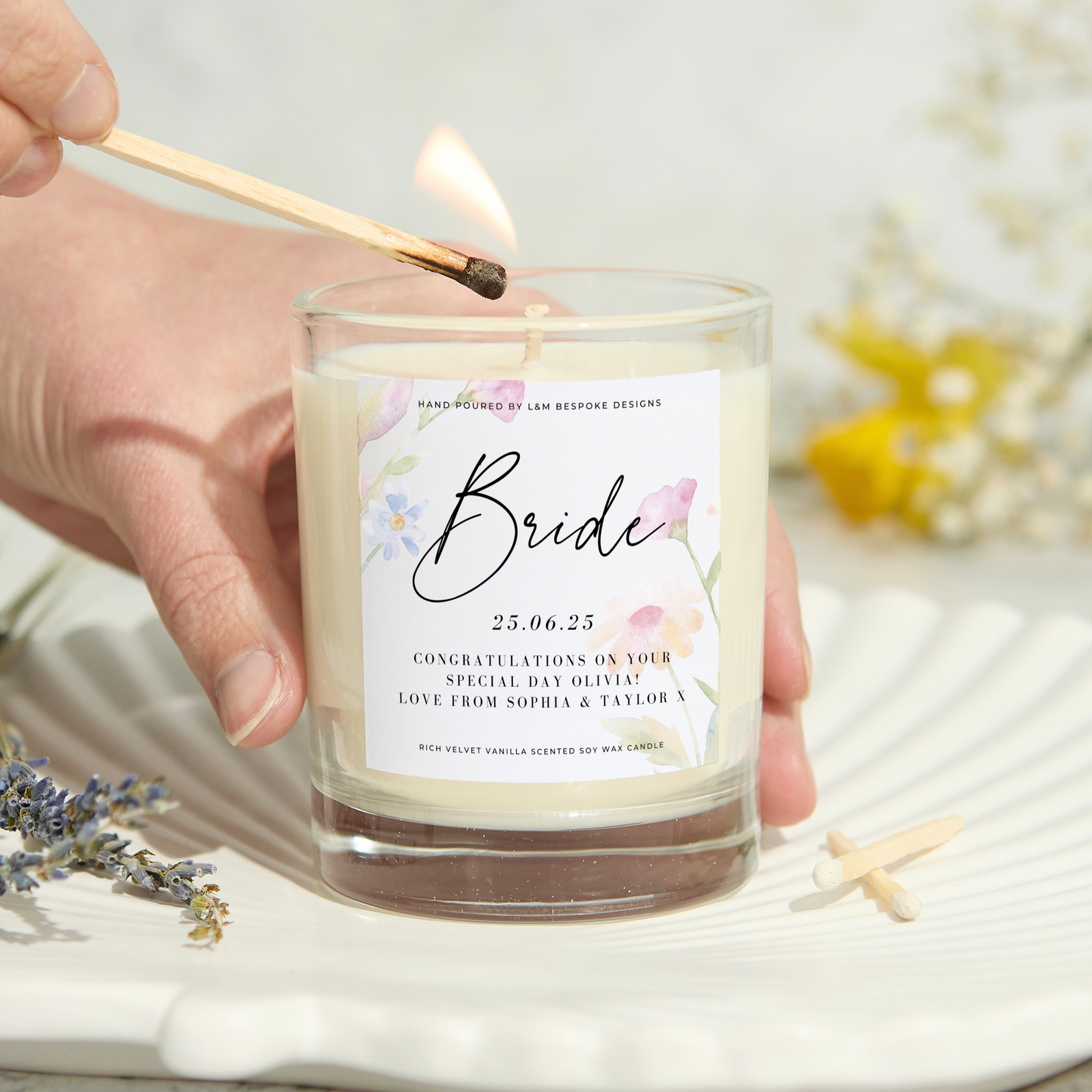 Personalised Bride Candle