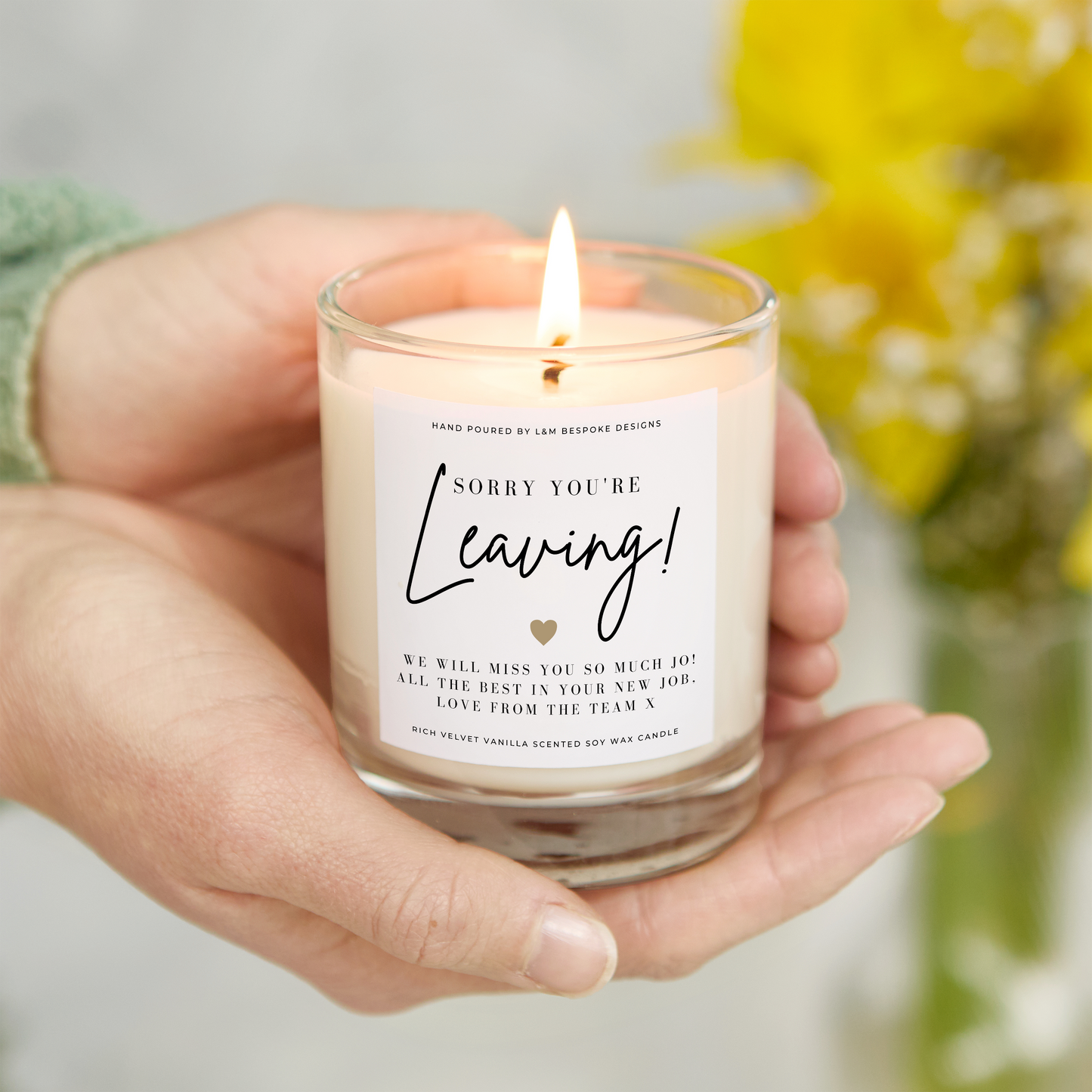 Personalised Sorry You're Leaving Candle