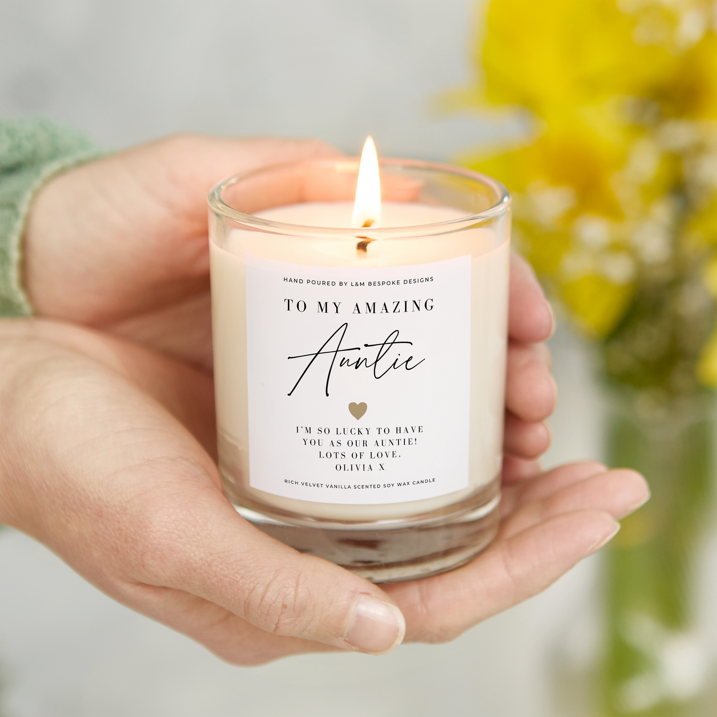 Personalised Amazing Auntie Candle