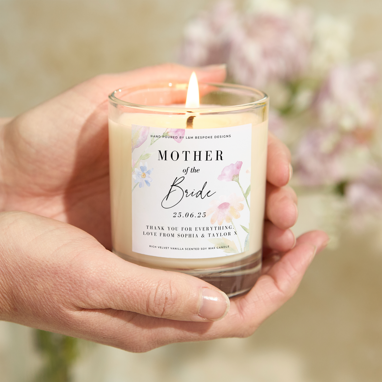Personalised Mother Of The Bride Candle