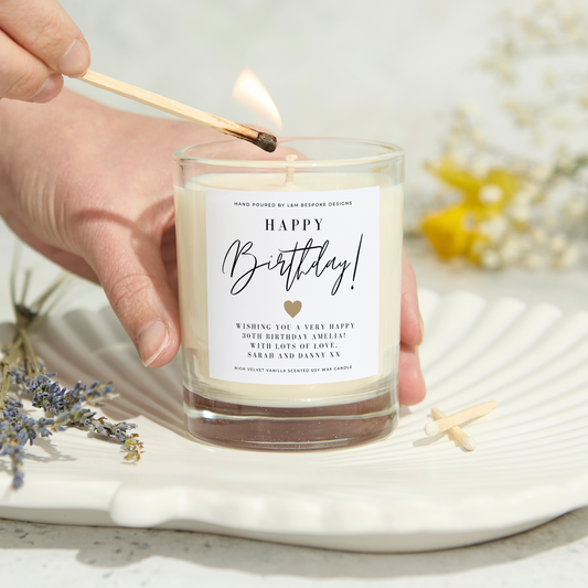 Personalised Happy Birthday Candle