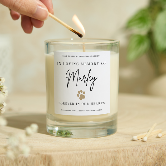 Personalised Pet Memorial Candle