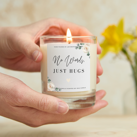 No Words Just Hugs Sympathy Candle