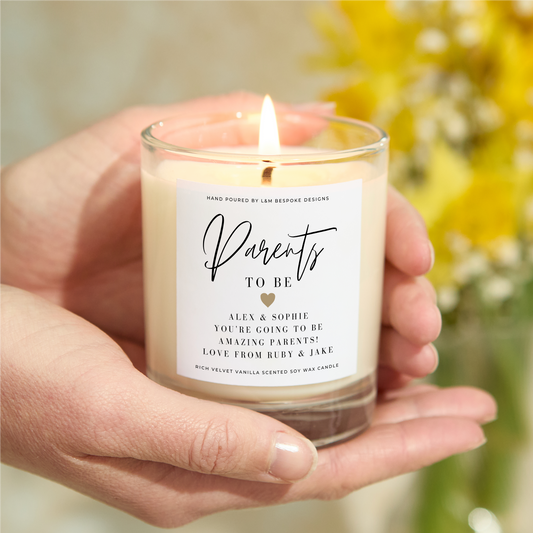 Personalised Parents To Be Candle
