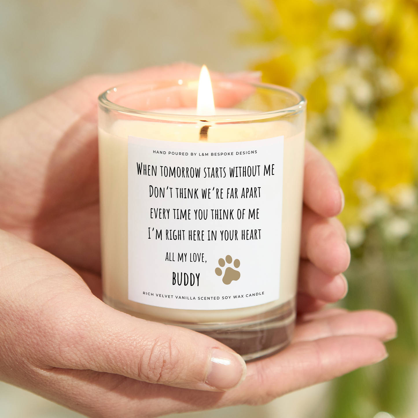 Personalised Pet Loss Letter Candle