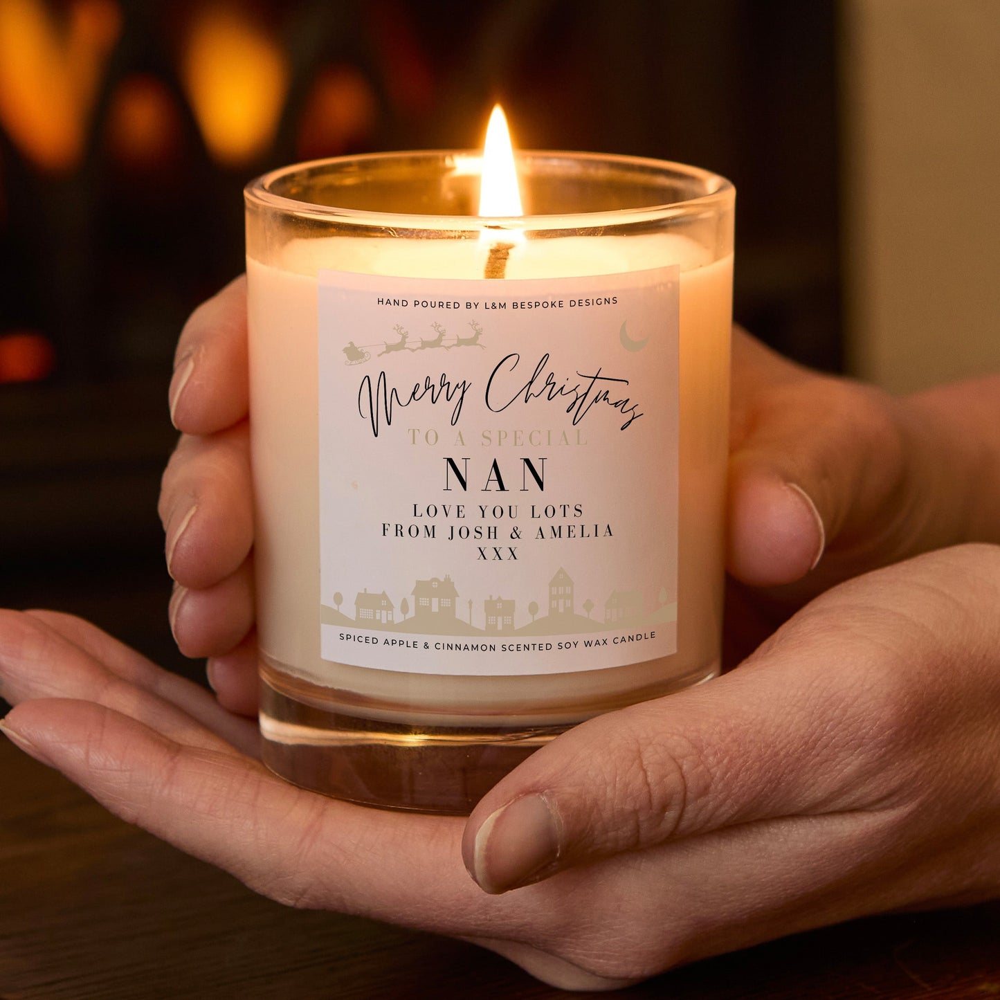 Personalised Merry Christmas Special Nan Candle